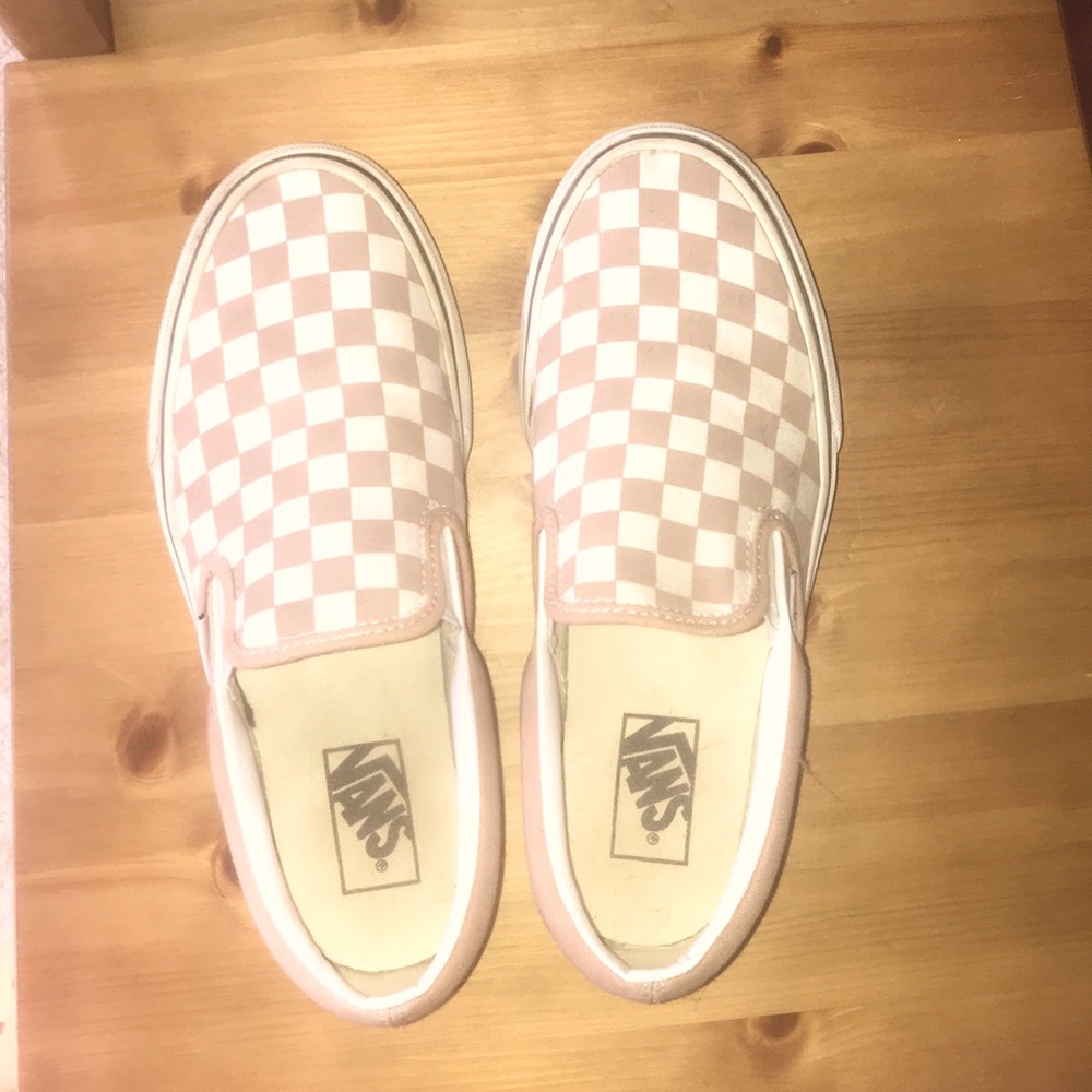 Nude Pink Checkered Vans